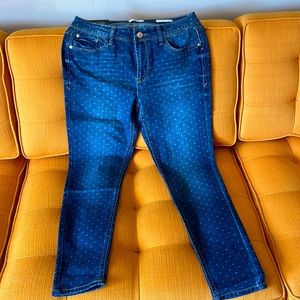 Kenzie - Effortless Ankle - Mid Rise - Polka Dot Jeans